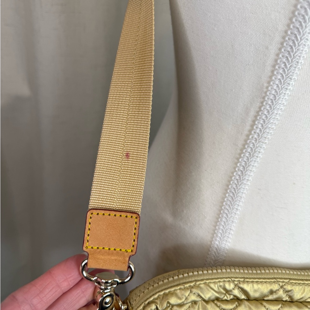 MZ Wallace Gold Metro Camera Quilted Crossbody Bag - Picture 11 of 11